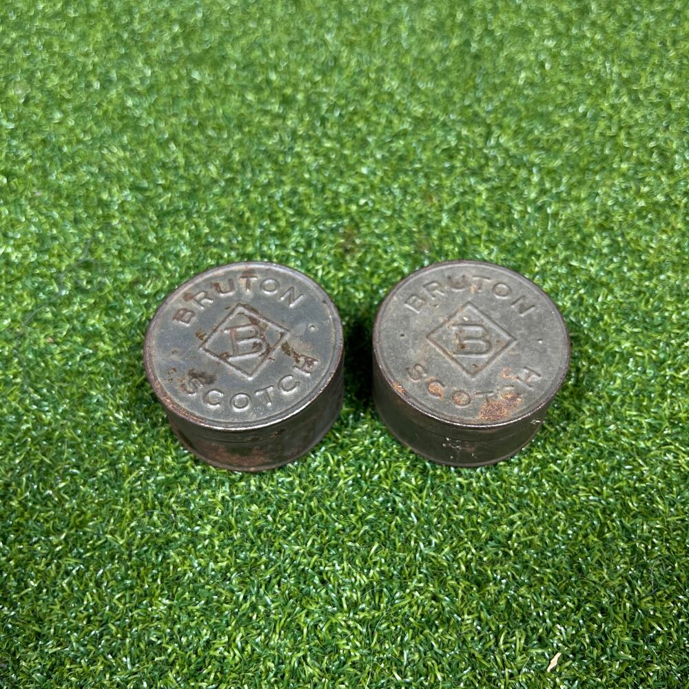 Vintage Antique Bruton Scotch Snuff Metal Tin Containers